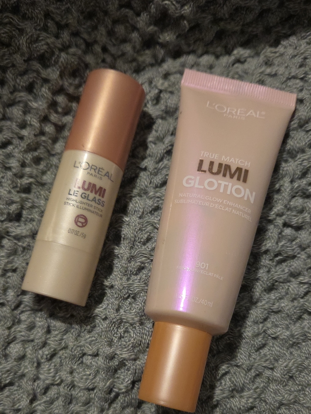 L'OrΓ©al True Match Lumi Glotion & Lumi Glass Highlighter Set - Pink Glow